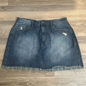 Distressed BP Denim mini skirt